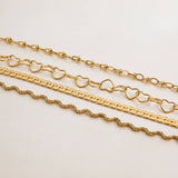 CLASSIC 18K GOLD MATTE FLAT CHAIN BRACELET_CWAJE4825