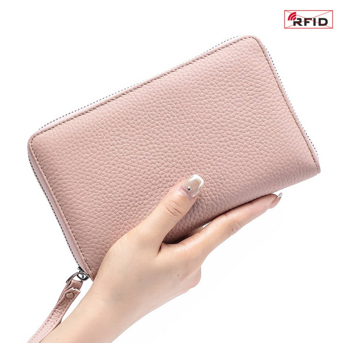 ANTI THEFT MULTIFUNCTIONAL LONG LEATHER WALLET_CWAB3734
