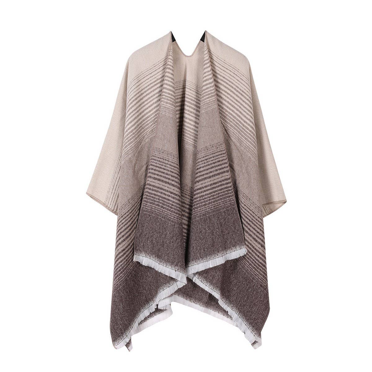 FAUX CASHMERE SHAWL GRADIENT SCARF SHAWL CAPE_CWASC2256