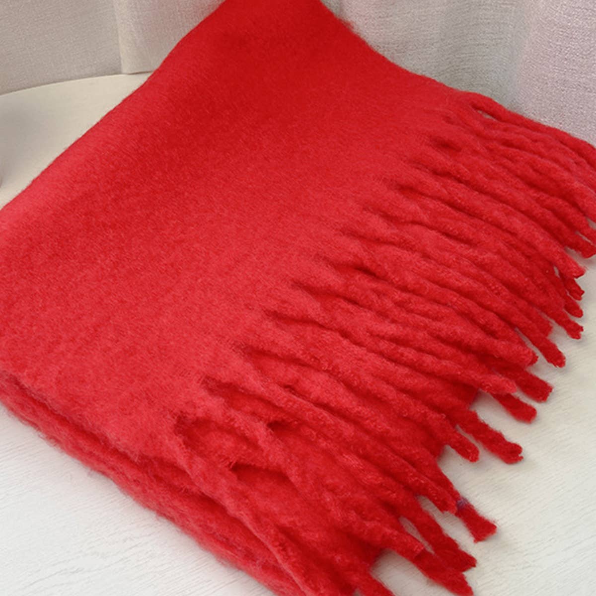SOFT MOHAIR FEEL SCARF COZY WINTER WRAP_CWASC0323
