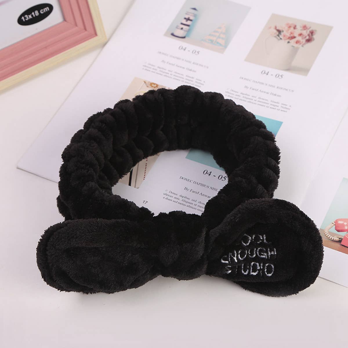 PLUSH EMBROIDERED KNOTTED HEADBAND_CWMM0727