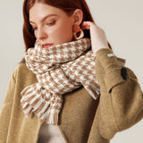 Women Fashion Sweet Thousand Birds Plaid Scarf