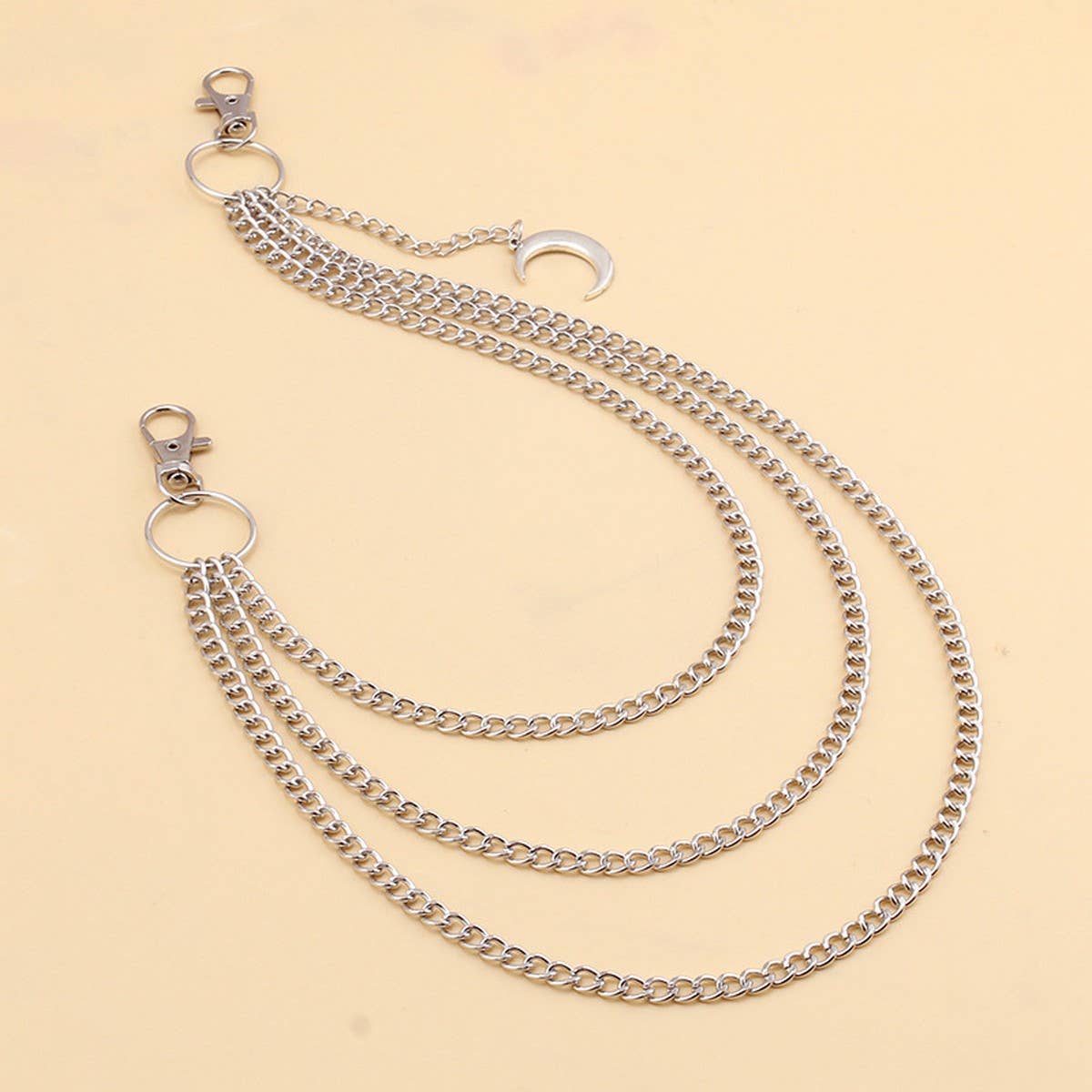 Vintage Moon Pendant Multi Layer Pant Chain_Cwmm0640