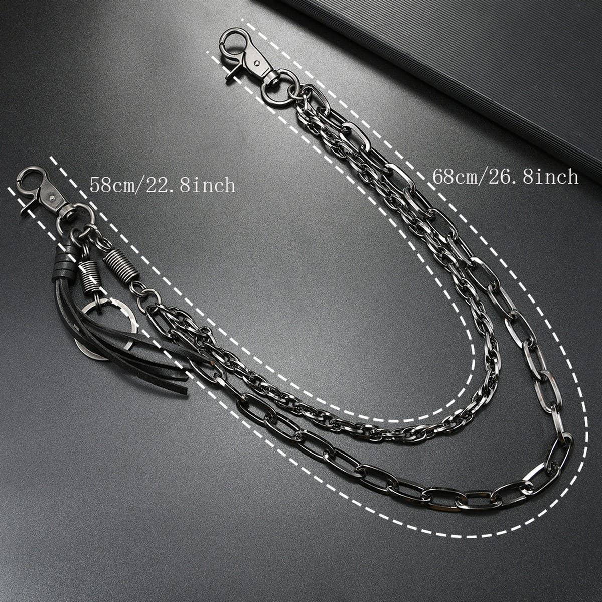 PUNK STYLE MULTI LAYERED CHAIN JEANS CHAIN_CWMM4874