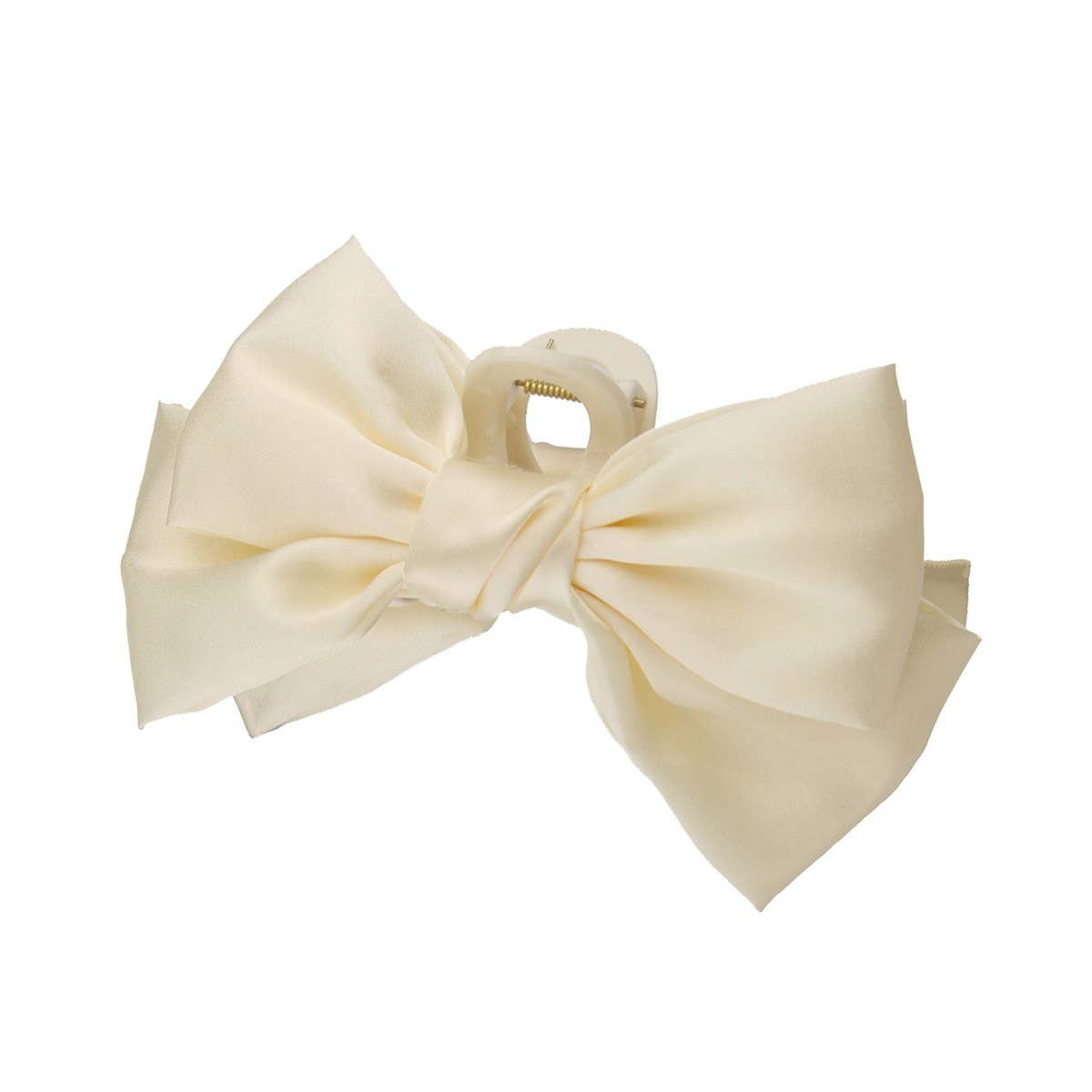 Cwaha07430_Large Bow Fabric Hair Claw Clip For Women
