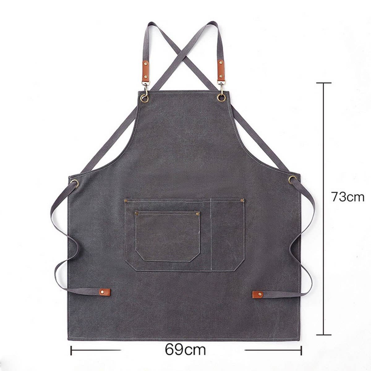 CUSTOM COTTON CANVAS KITCHEN APRON FOR WOMEN_CWMM6623