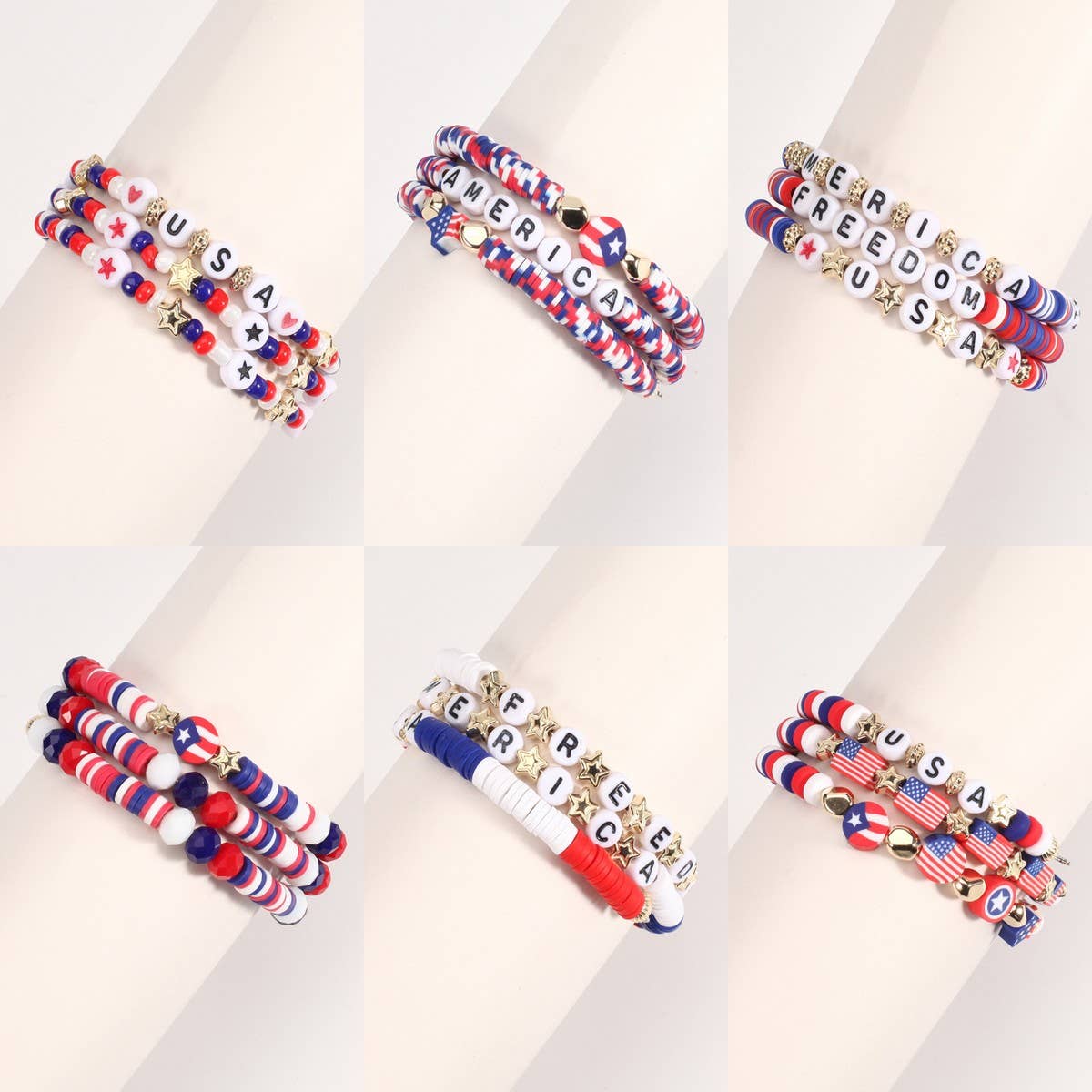 Cwmm10448_Christmas Charm Beaded Bracelet Snowman Tree Gift