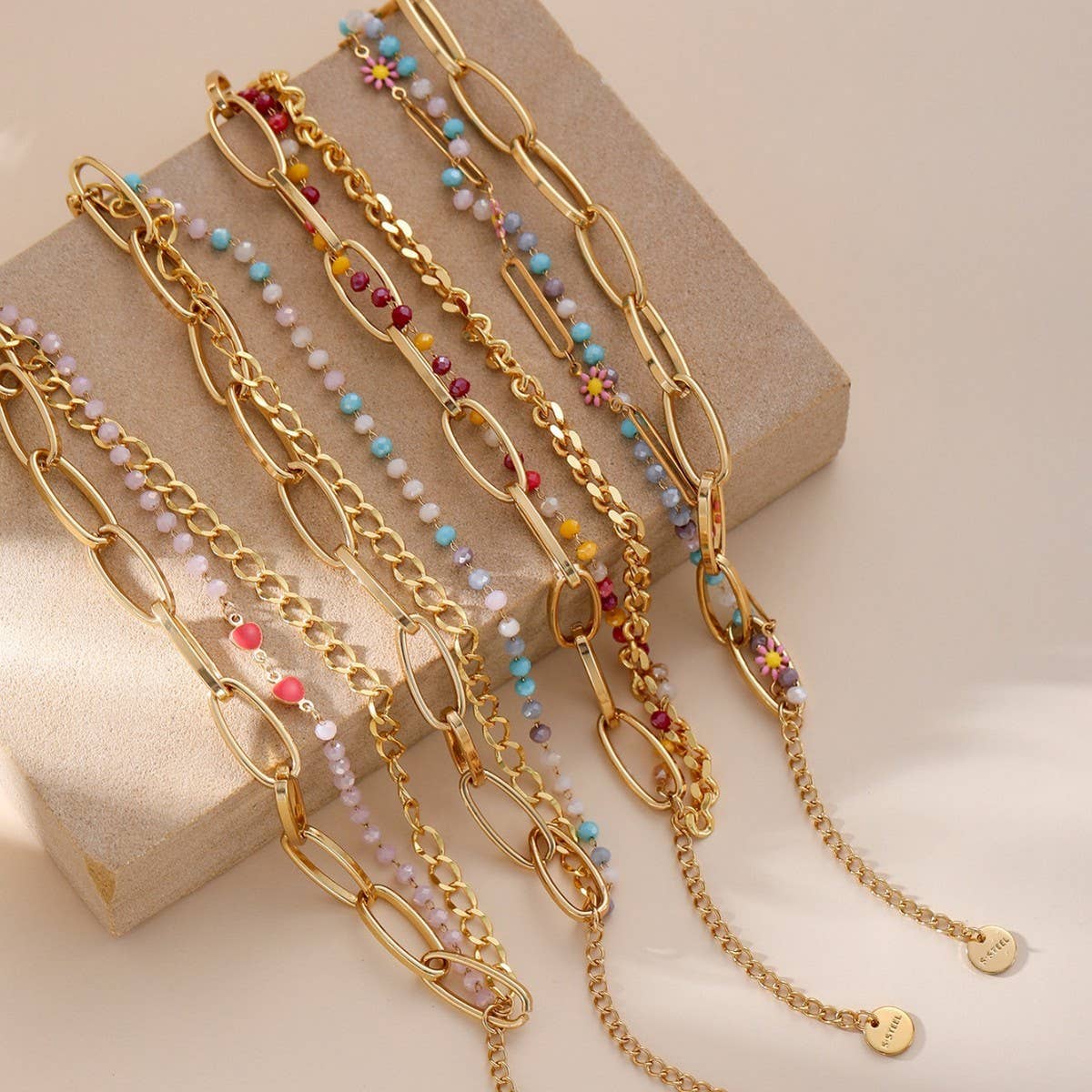 18K STAINLESS STEEL SPLICING CHAIN BRACELET_CWMM3733