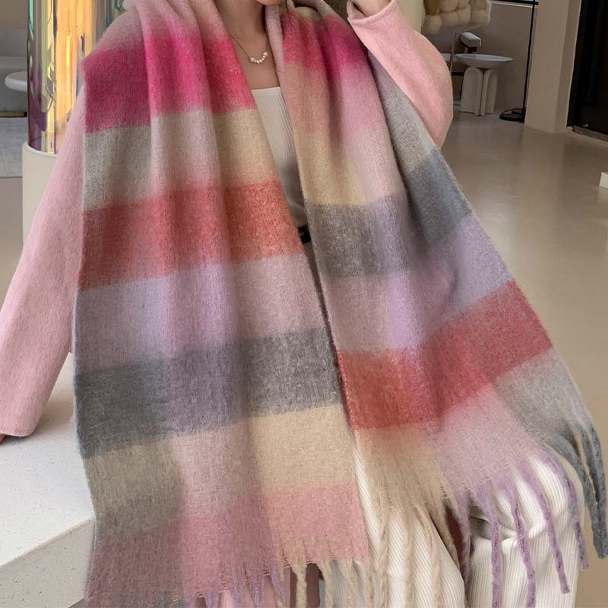 PLUSH AC SCARF THICK SOFT WINTER WRAP_CWASC2701