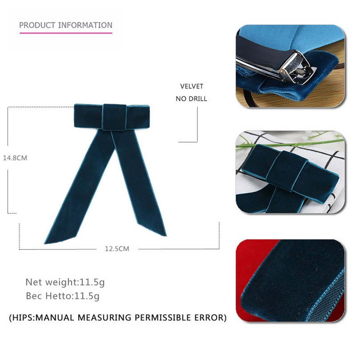 HAIRBAND FABRIC BOW HAIRPIN HAIR ACCESSORIES_CWAHA4407