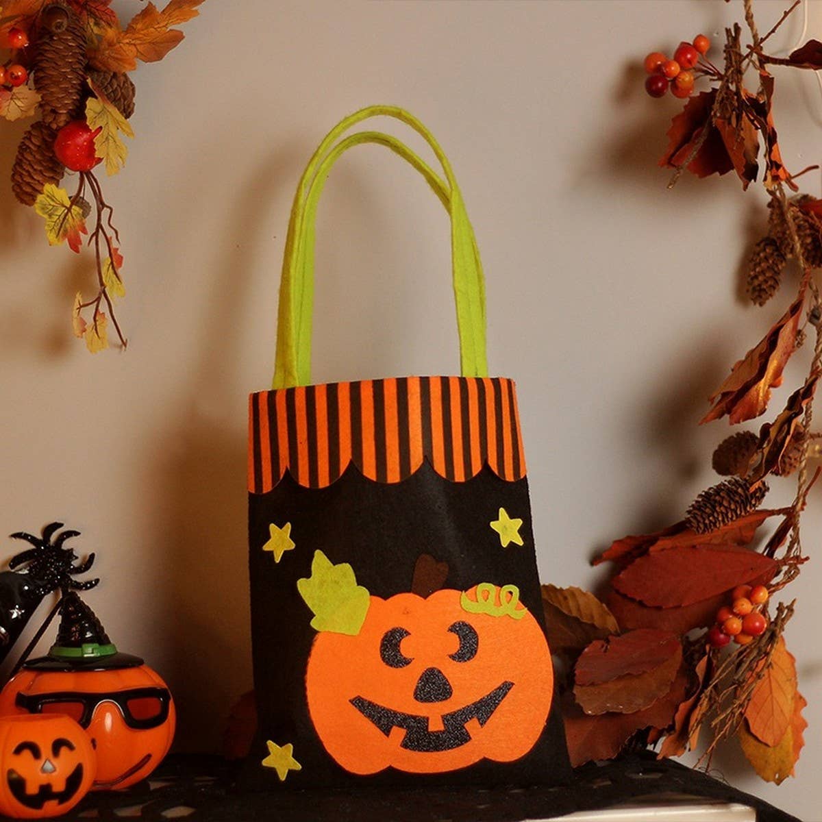 Cute Pumpkin Ghost Nonwoven Gift Bag_Cwmm9923