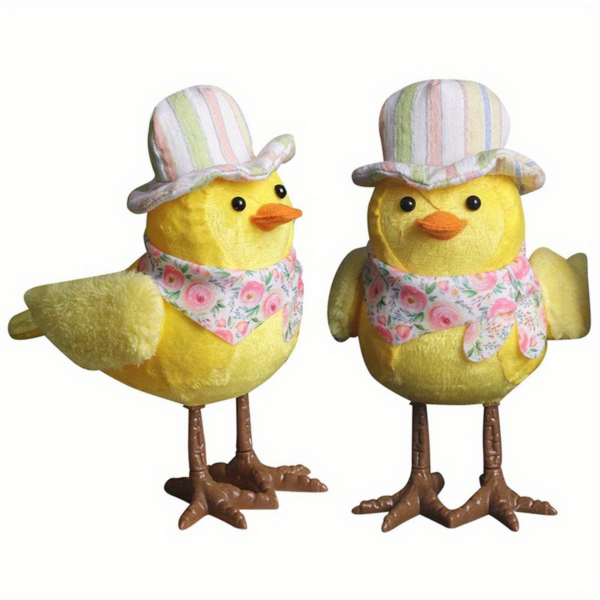 EASTER COUPLE LIGHTED YELLOW HOODED BIRD ORNAMENTS_CWMM3485