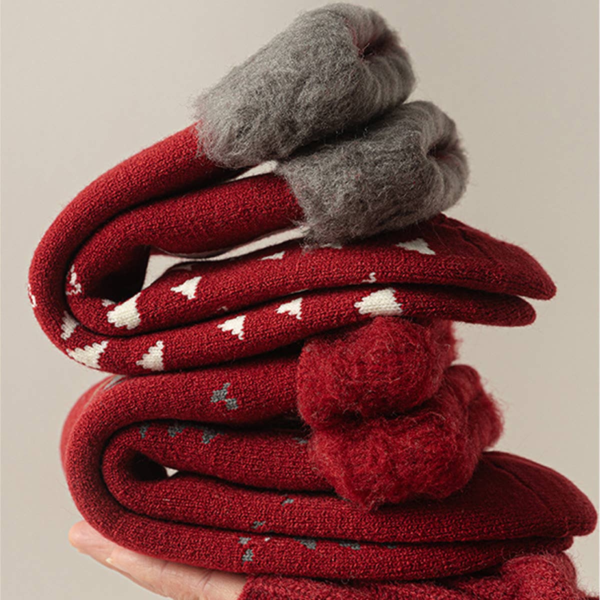 Ultra-Thick Fleece Winter Warm Cartoon Socks_Cwms03159