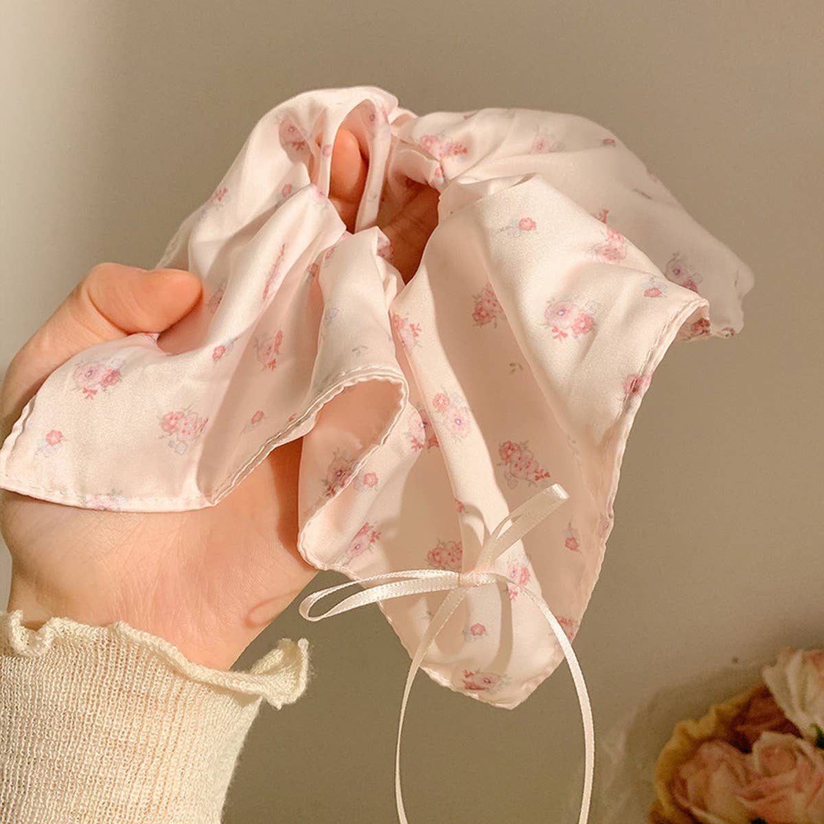 PINK FLORAL BOW HAIRBAND FASHION HEADDRESS_CWAHA3708