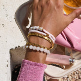 SWEET BLUE BEADED BRACELET IN 18K GOLD STEEL_CWAJE4800