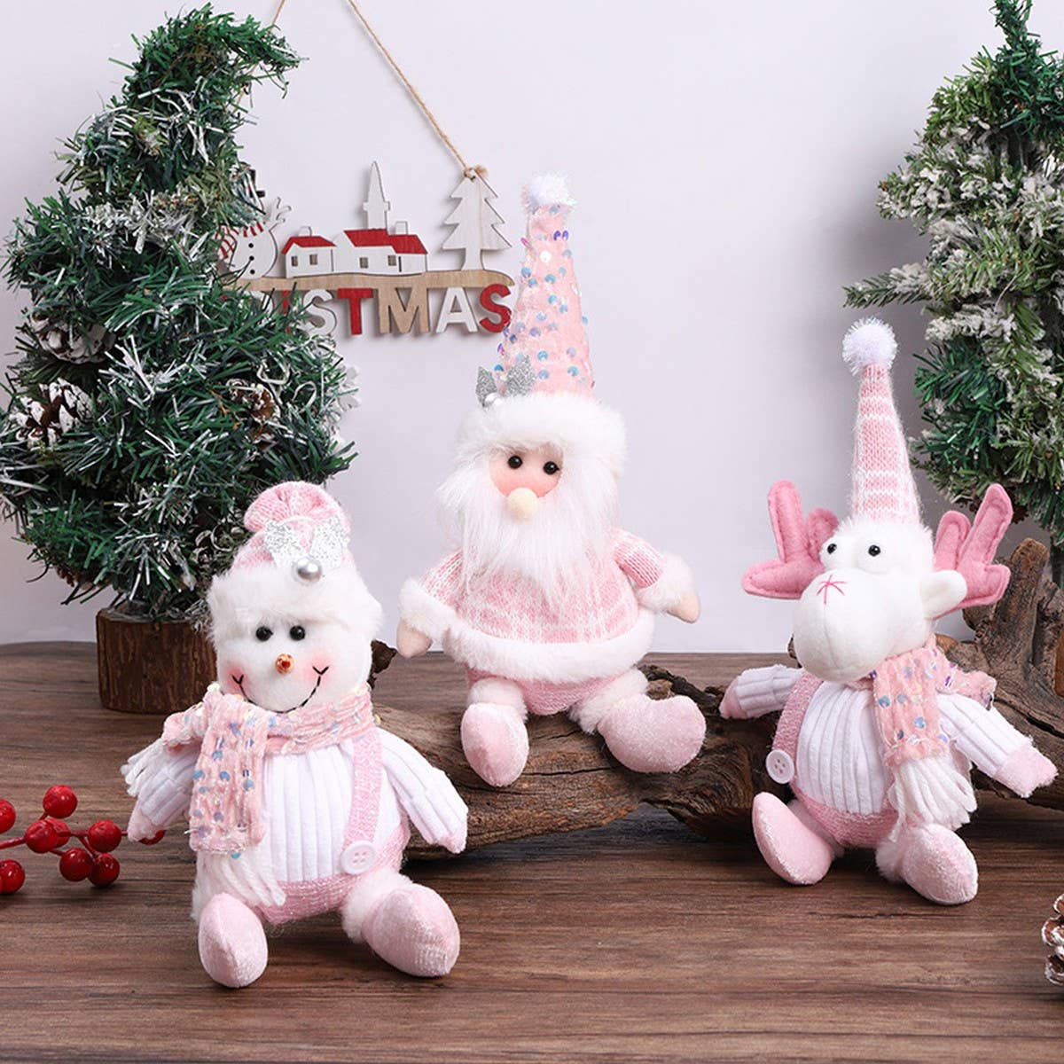 PINK DOLL CHRISTMAS DECORATION PENDANT ORNAMENTS_CWMM2763