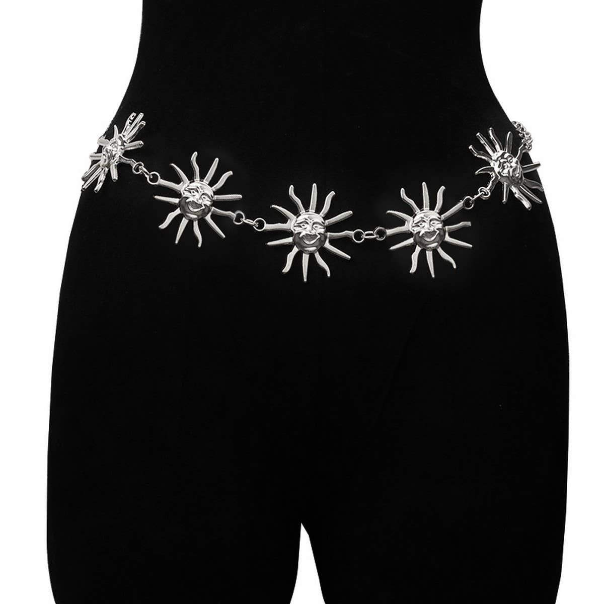 METAL SUNFLOWER WAIST CHAIN BODY CHAIN_CWMM0650