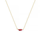 CLASSIC SIMPLE COLORFUL BIRTHSTONE NECKLACE_CWMM5669