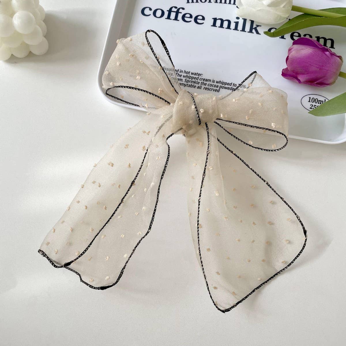 FASHIONABLE POLKA DOT BOW SCARF SCARF_CWASC0767