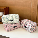 Floral Cotton Makeup Bag Large Travel Hand Pouch_Cuab00721