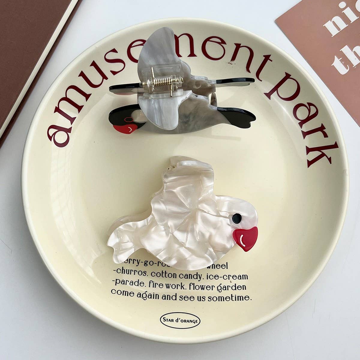 Peace Dove Acetate Hair Claw Clip Versatile_Cwaha5959