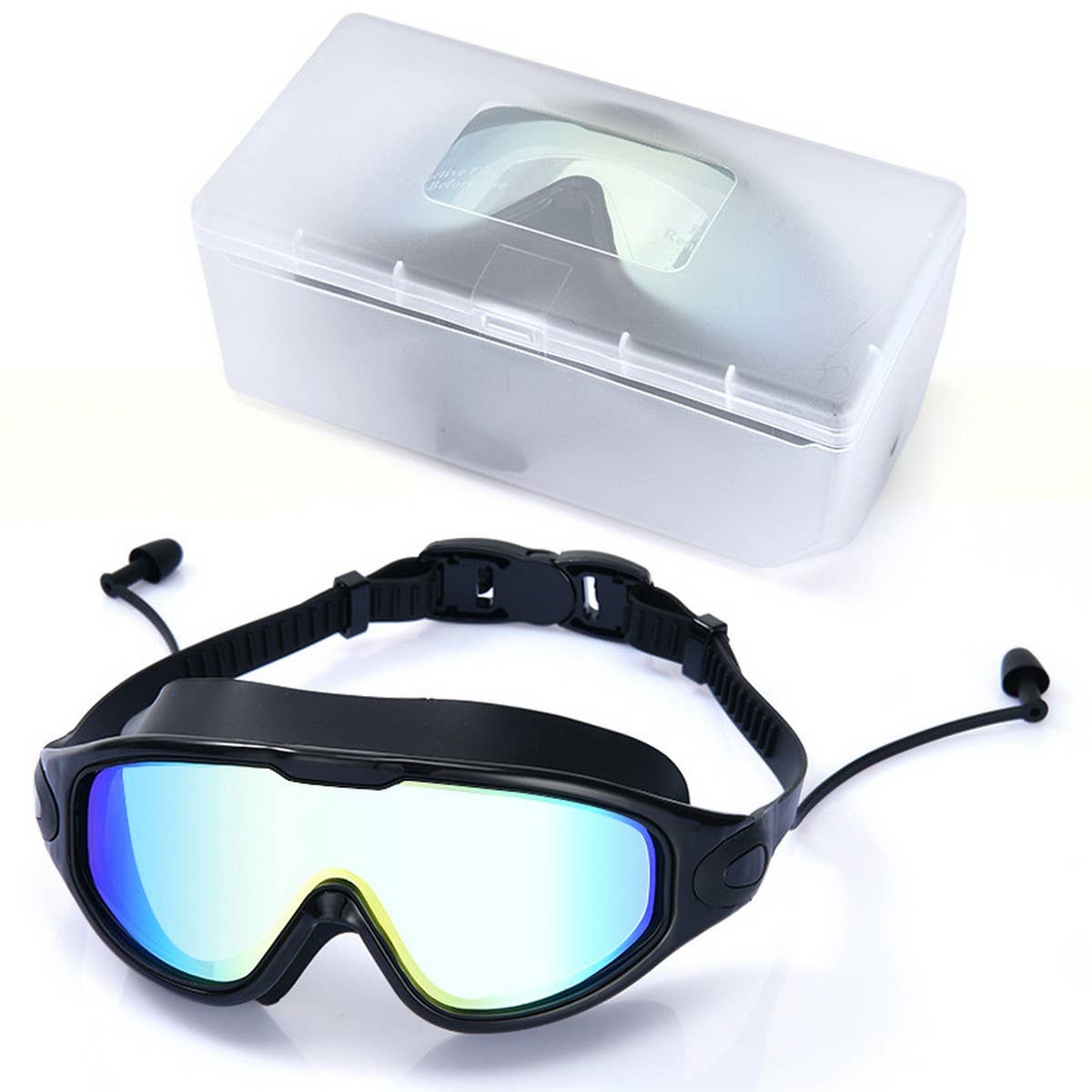 LARGE FRAME SWIM GOGGLES HD ANTI FOG MIRROR LENS_CWASG1047
