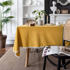 TASSEL DETAILED COZY TABLECLOTH_CWMM0028