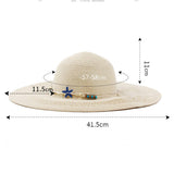 SUNSHADE STARFISH DECORATED DOME STRAW HAT_CWAH1195