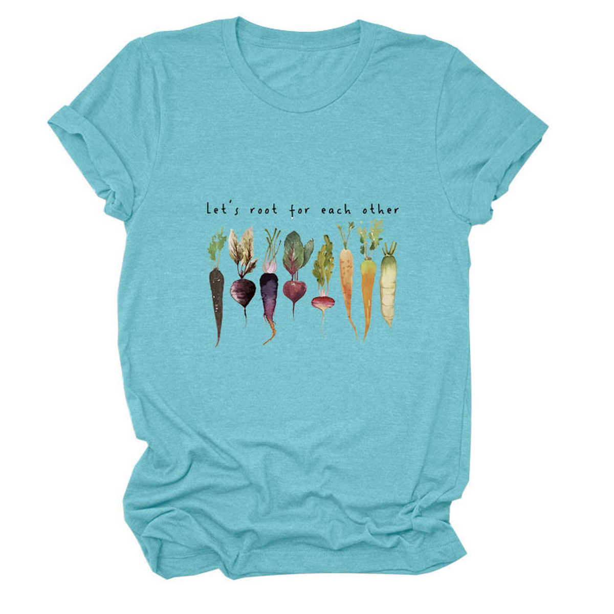 Womens Crew Neck Tee With Posi Ve Quote_Cwtts1478