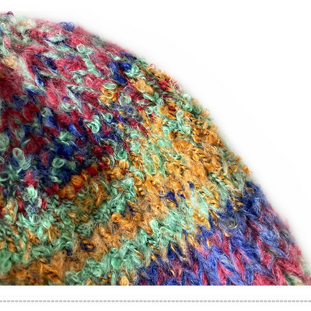 2 6 YEARS OLD KNITTED HAT MIXED COLOR BUCKET HAT_CWAH2048