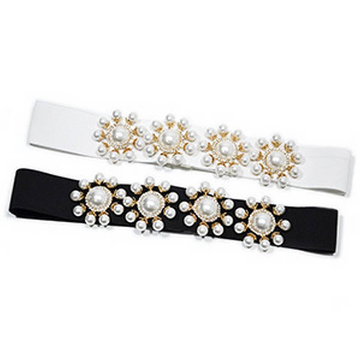 Women'S Pearl-Embellished Elastic Waistband_Cwabe0511