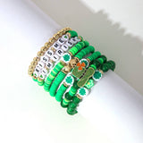 ST PATRICKS DAY FOUR LEAF CLOVER HAT BRACELET_CWMM3500