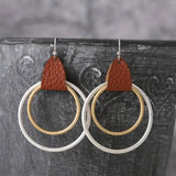 RETRO PERSONALITY IRREGULAR DOUBLE HOOP EARRINGS_CWAJE1981