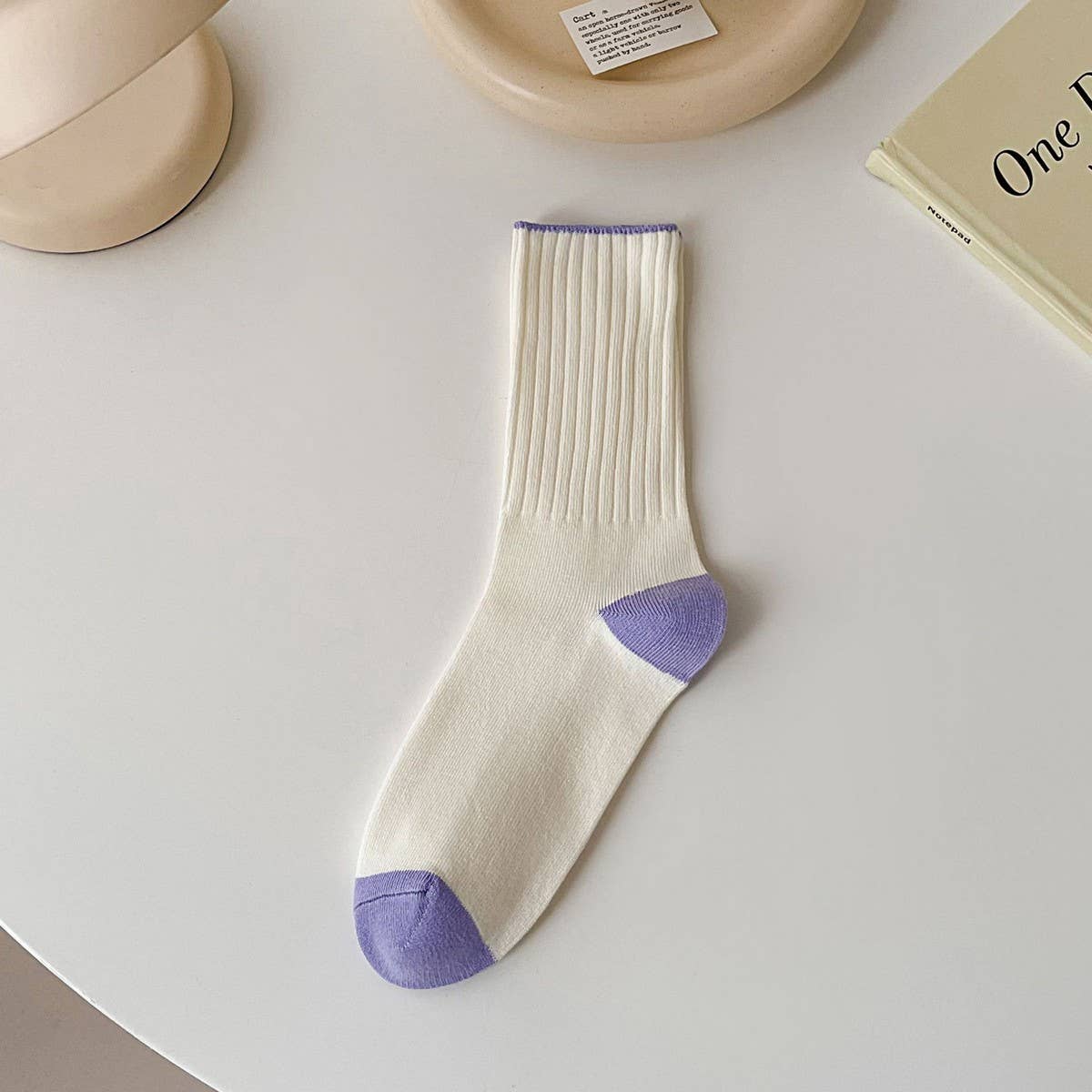 AUTUMN AND WINTER COLOR MATCHING MID CALF SOCKS_CWMS0902