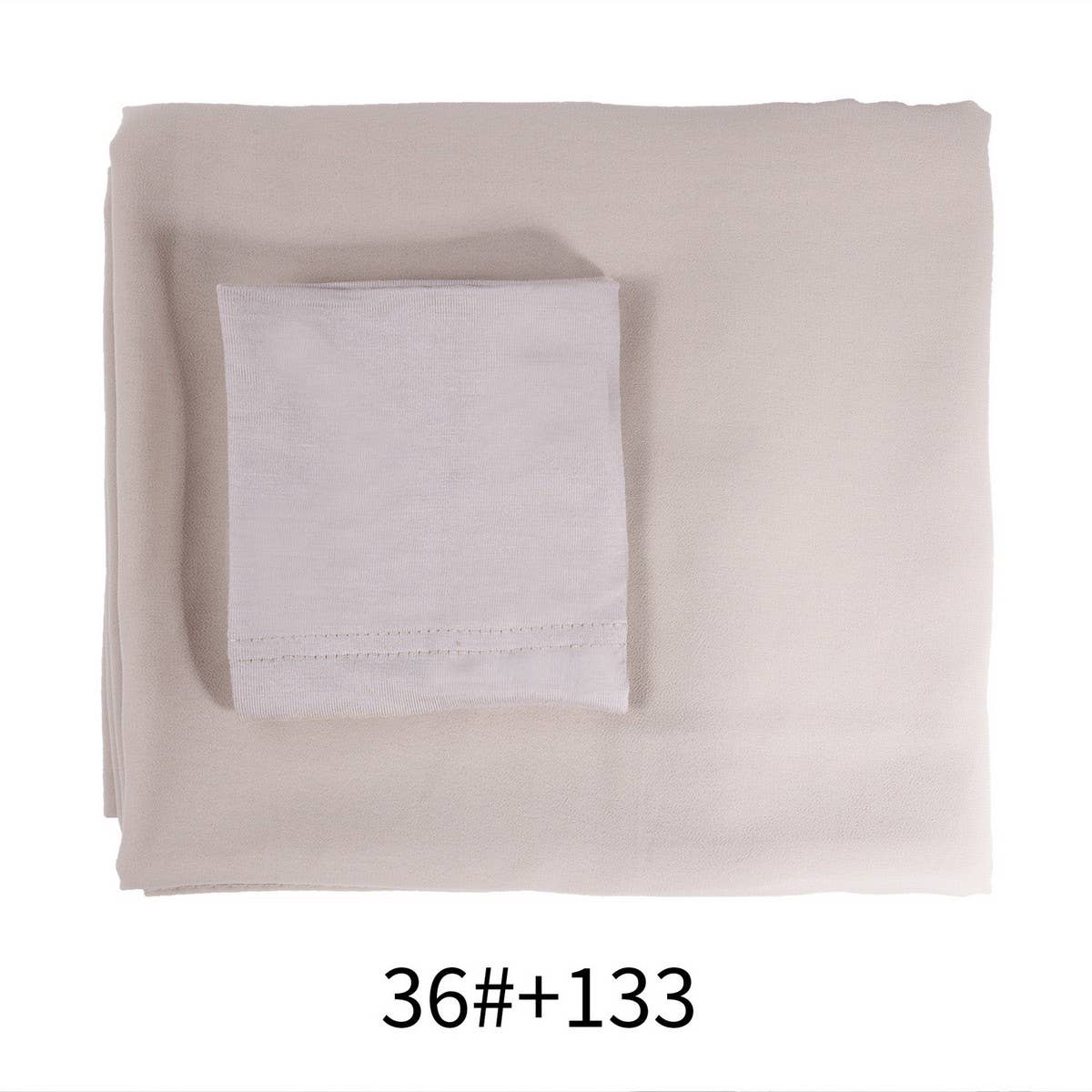 Two-Piece Chiffon Shawl And Headscarf_Cwasc2424