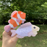 PINK CLOWNFISH HAIR CLAW CUTE OCEAN SHARK CLIP_CWAHA2147