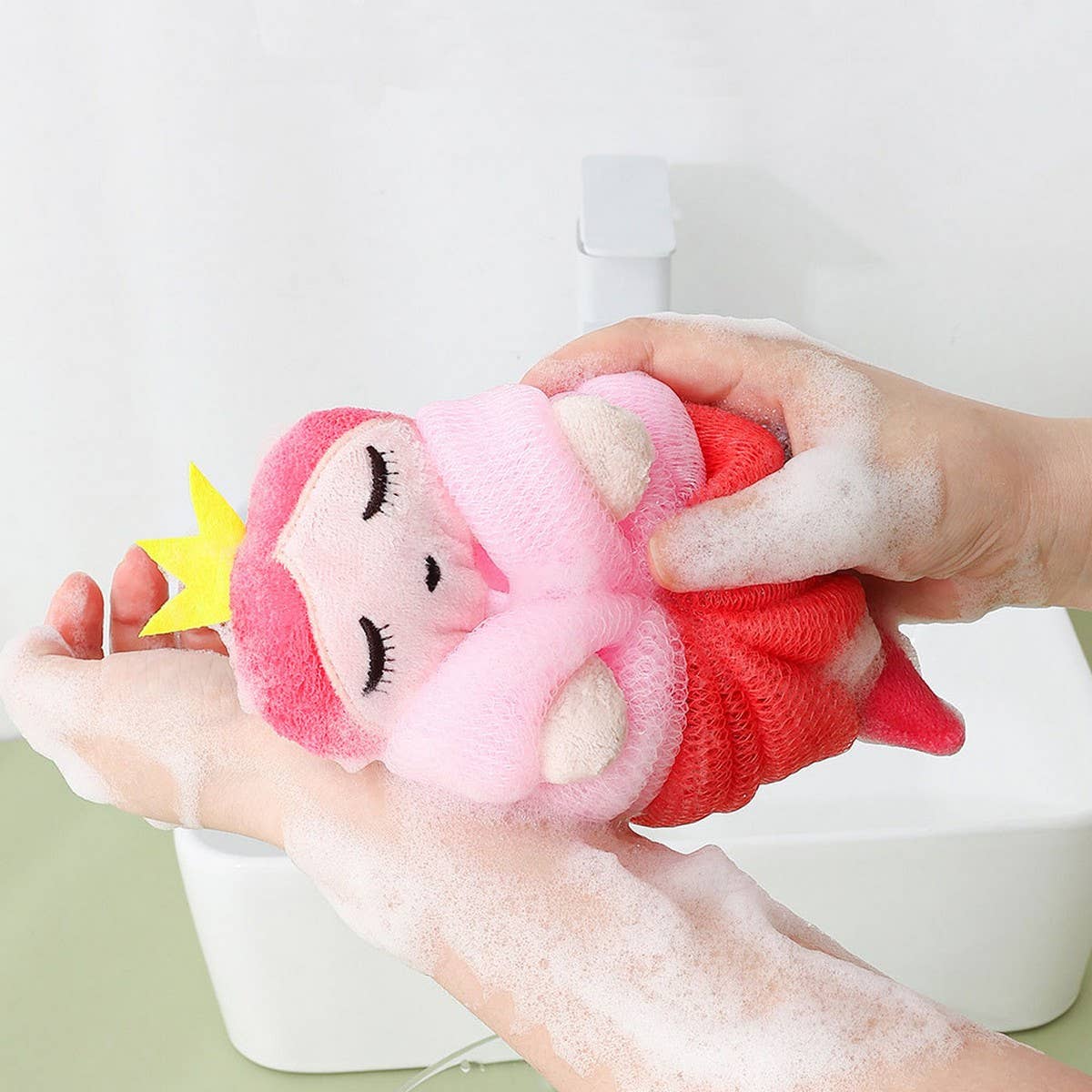 BATH POUF CUTE CARTOON MERMAID BATH BALL_CWMM3377