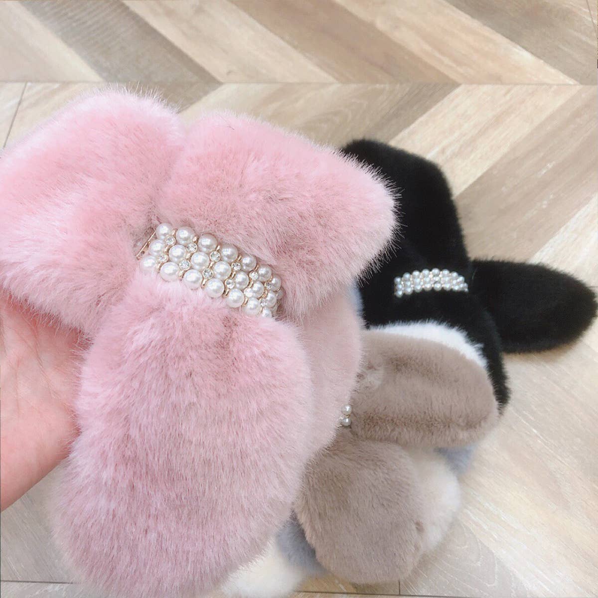 PEARL KNIT SCARF STYLISH NECK WRAP FOR WOMEN_CWASC1249