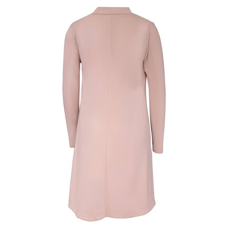 Stylish Long-Sleeved High-Neck Loose Dress