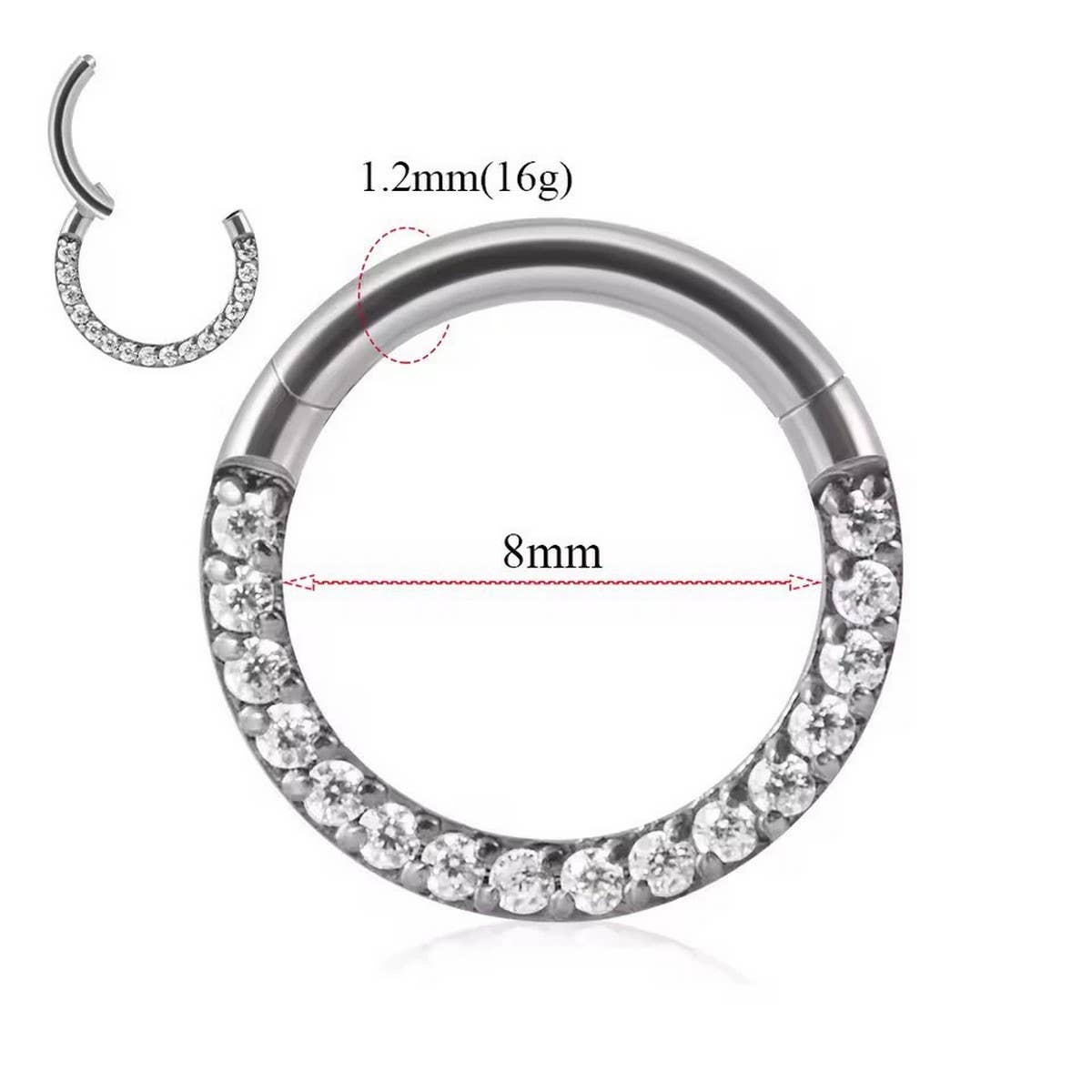 CRYSTAL STUDDED SEPTUM NOSE RING PIERCING_CWMM9509