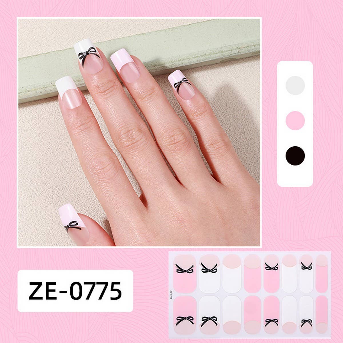 Valentine Pink Heart Lip Nail Stickers_Cwmm11217