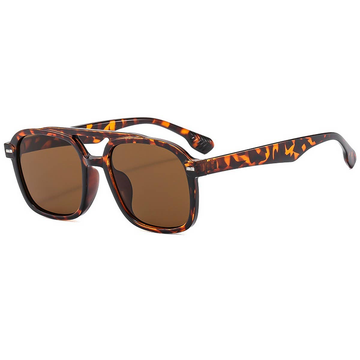 SQUARE FASHION RETRO DOUBLE BRIDGE SUNGLASSES_CWASG0537