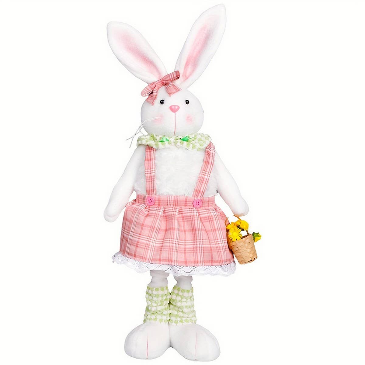 EASTER LONG LEGGED RETRACTABLE LEG BUNNY ORNAMENT_CWMM3482