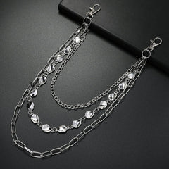 MULTI LAYERED RHINESTONE METAL TROUSER CHAIN_CWMM4890