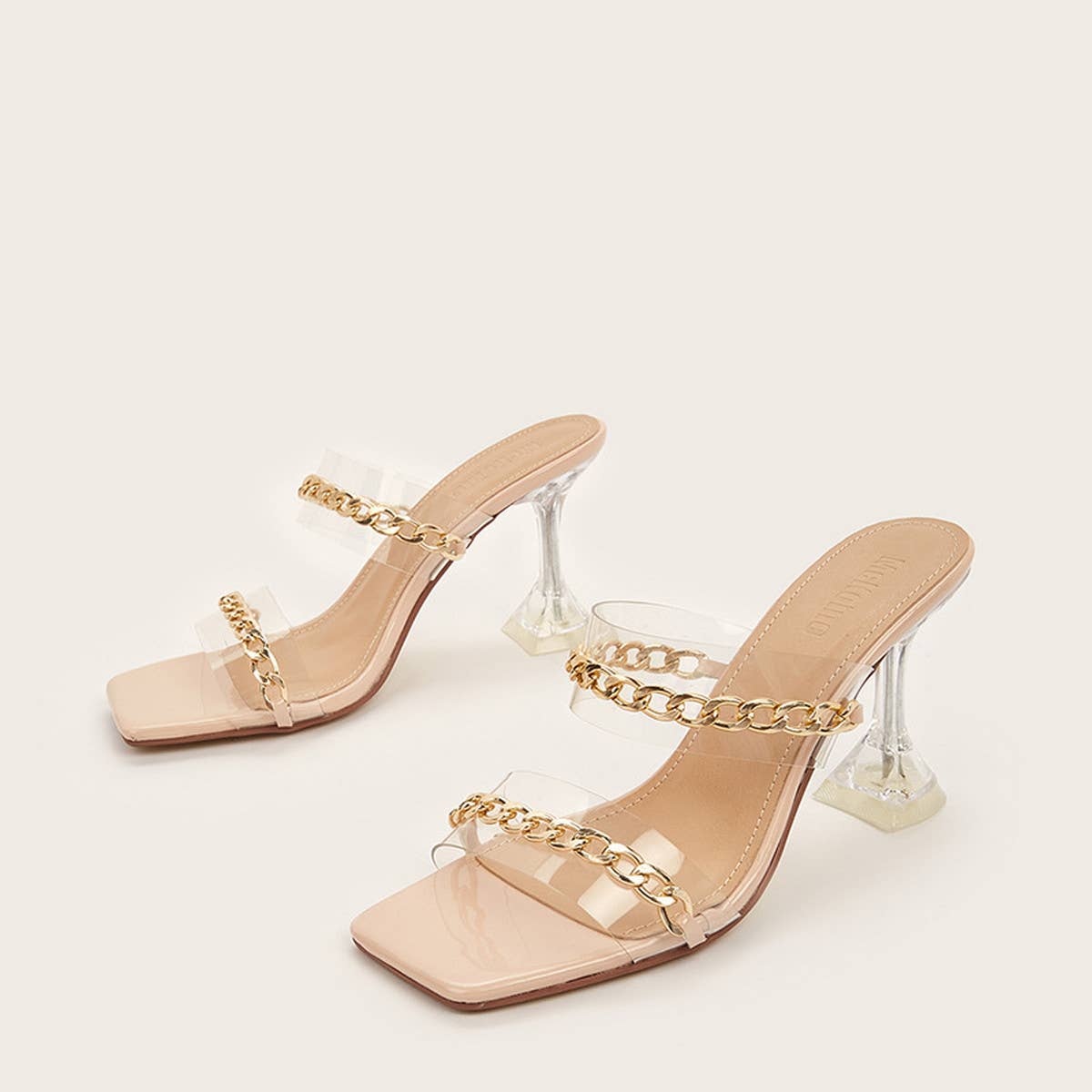 CASUAL SQUARE TOE TRANSPARENT HIGH HEELS SANDALS_CWSHH0127