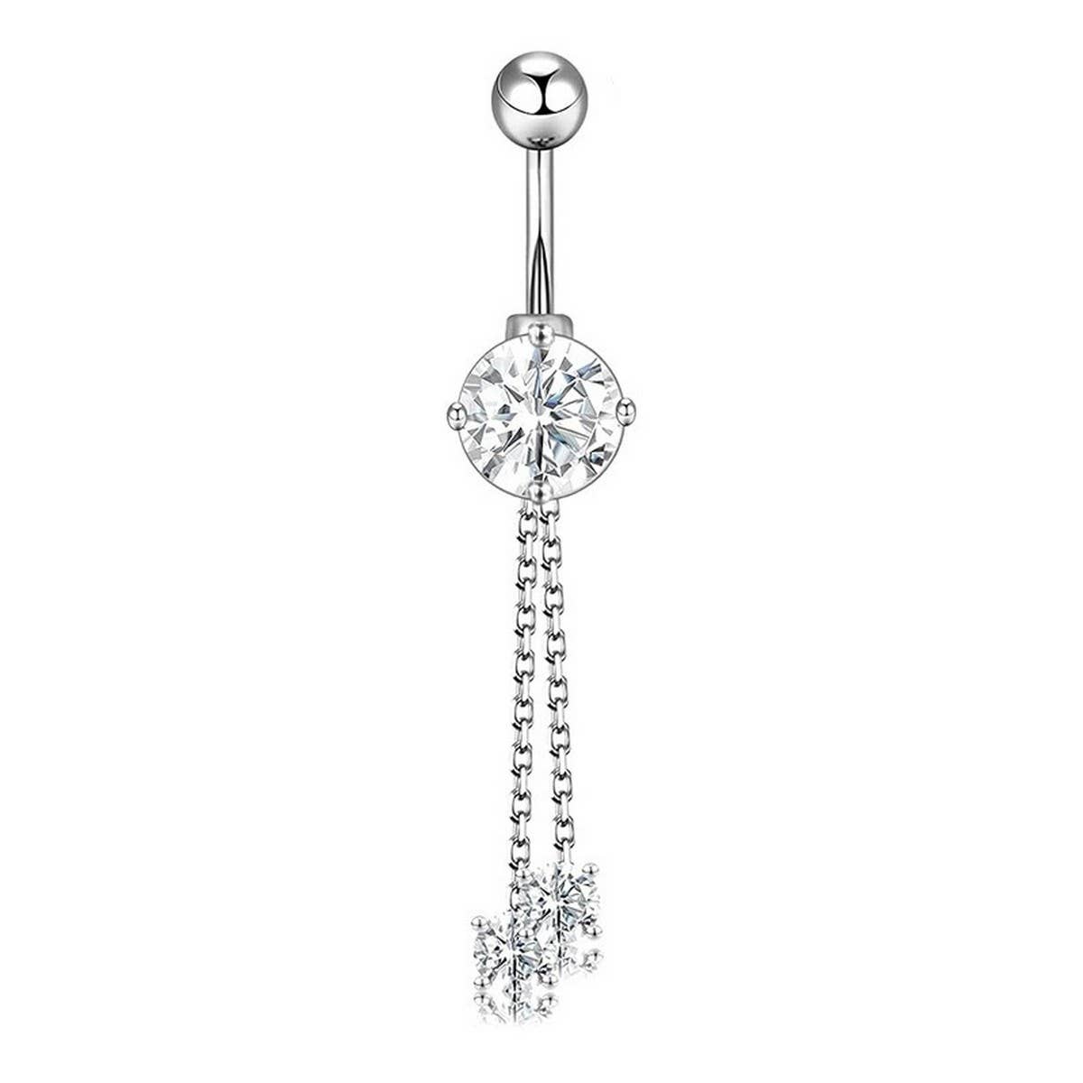 BUTTERFLY CZ BELLY BUTTON RING BODY PIERCING_CWMM9178