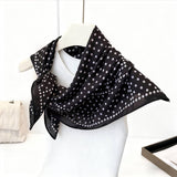 Minimalist Polka Herringbone Linen Feel Scarf_Cwasc03306