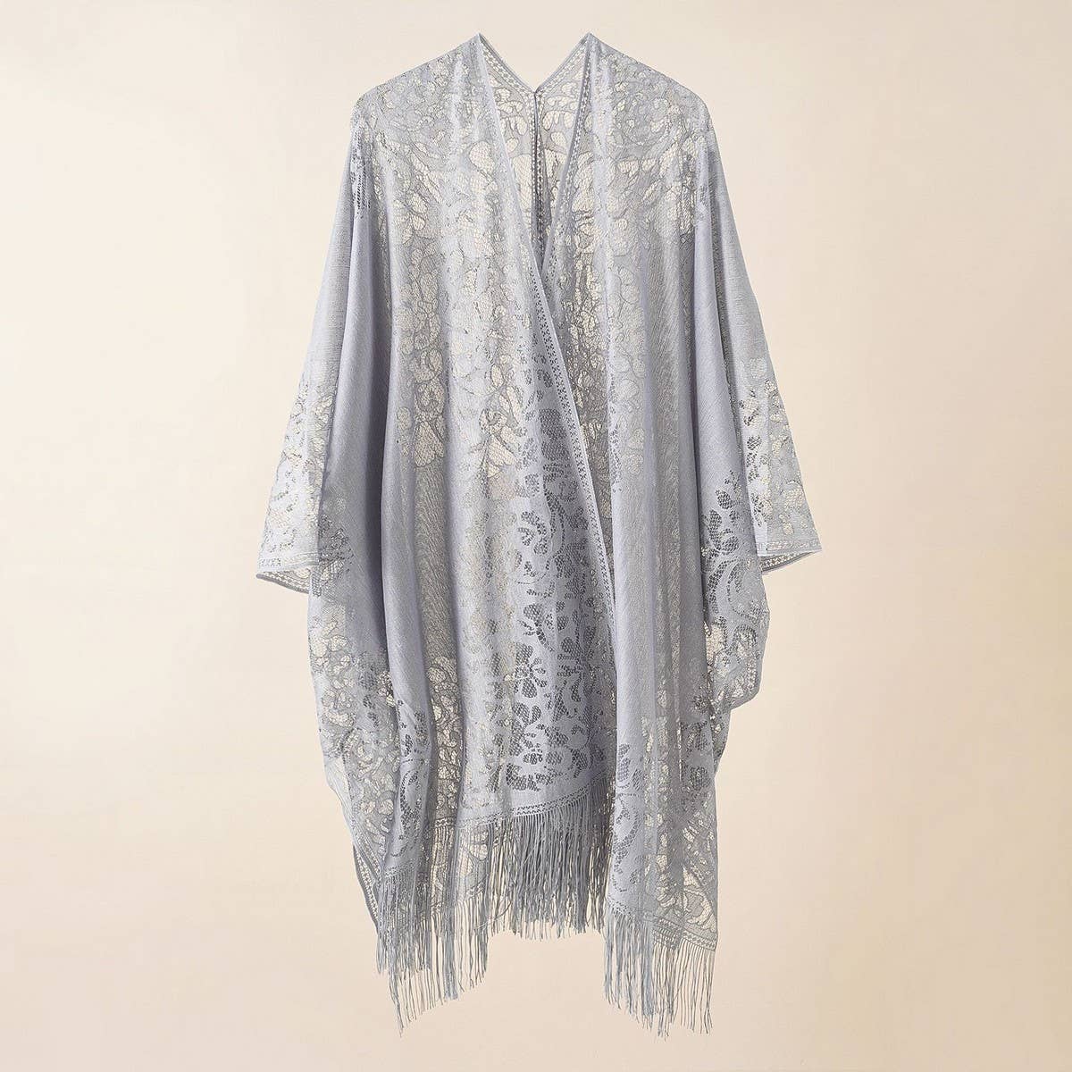 TASSEL LACE FRONT OPEN KIMONO FOR SUMMER WOMENS_CWASC0802
