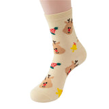 SANTA CLAUS CUTE CHRISTMAS PATTERN CREW SOCKS_CWMS0203