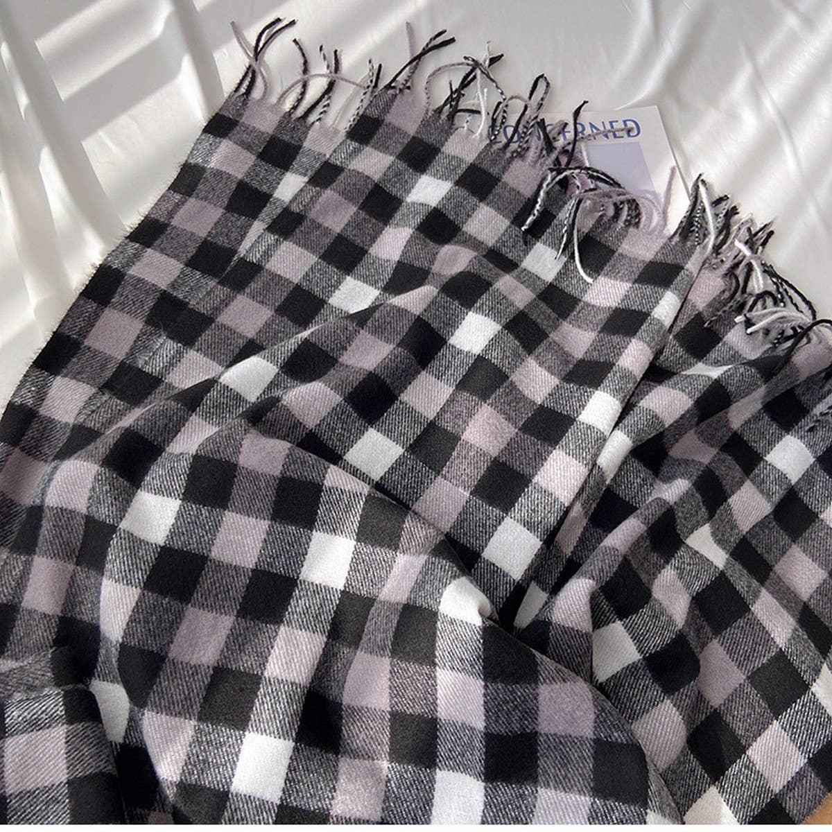 Vintage Wool-Blend Scarf Cozy Winter Neck Wrap_Cwasc1476